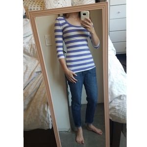 🔥Last chance sale🔥 Purple and White Striped Top